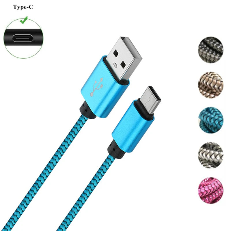 18W 2M Durable Charging Cable USB C Charger Wire for Samsung Galaxy S20 S21 Ultra A52 A72 A21s A42 A32 5G  A50 A70 A51 A71 A12